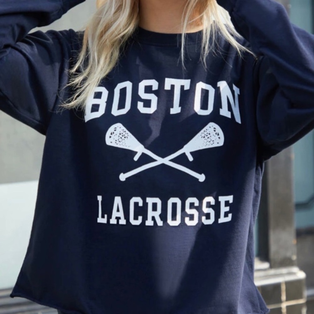 Brandy Melville navy Boston Lacrosse long sleeve
